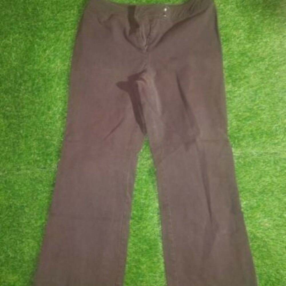 CHICO'S Straight Leg Dark Brown Women's Pants Size 0.5 Short